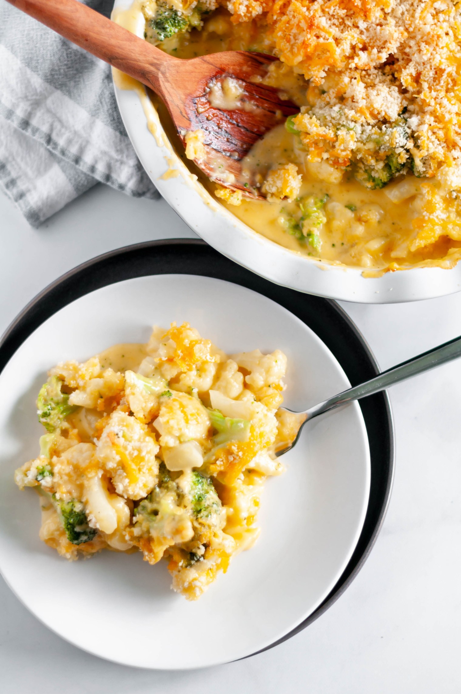 Broccoli and Cauliflower Au Gratin - Meg's Everyday Indulgence