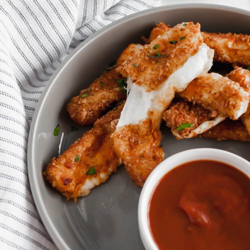 Mozzarella Sticks with Pretzel Crumbs Meg's Everyday Indulgence