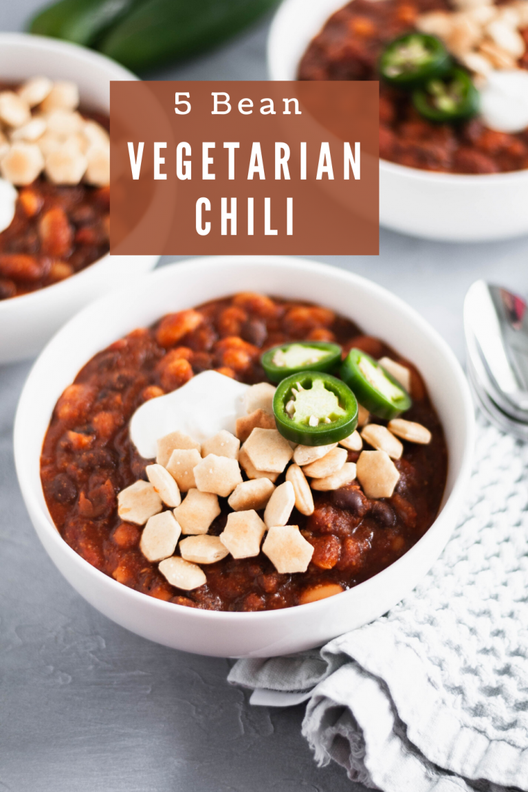 5 Bean Vegetarian Chili - Meg's Everyday Indulgence